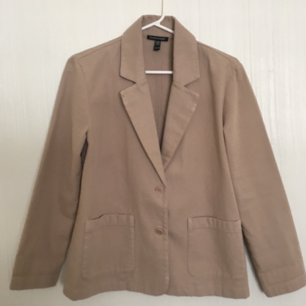 $218 NEW Eileen Fisher Organic Cotton Garment-Dyed Utility Blazer jacket XXS - Picture 3 of 10